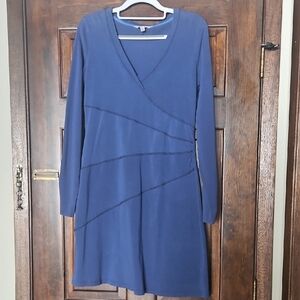 Athleta Long Sleeve Blue Dress
